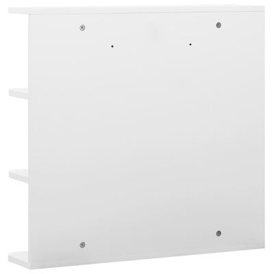 vidaXL Armoire à miroir de salle de bain Blanc 66x17x63 cm MDF