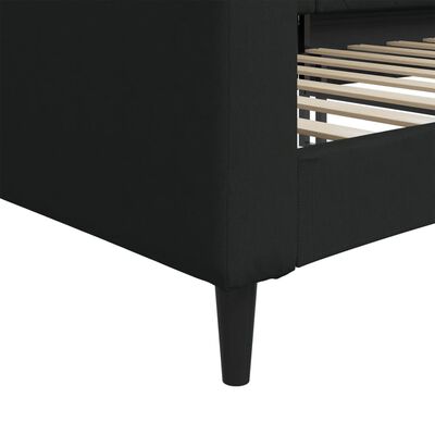 vidaXL Lit de repos noir 90x190 cm tissu