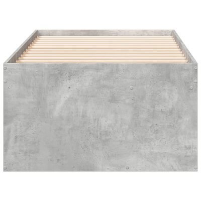 vidaXL Lit de jour et tiroirs gris béton 100x200 cm bois d'ingénierie