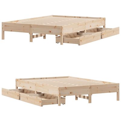 vidaXL Cadre de lit sans matelas 140x190 cm bois de pin massif