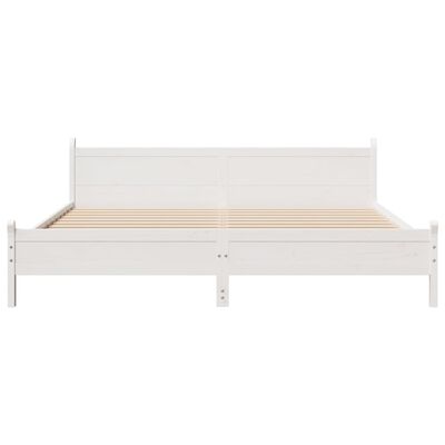 vidaXL Cadre de lit sans matelas blanc 180x200 cm bois massif de pin