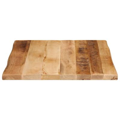 vidaXL Dessus de table bord vivant 40x40x2,5 cm bois de manguier brut