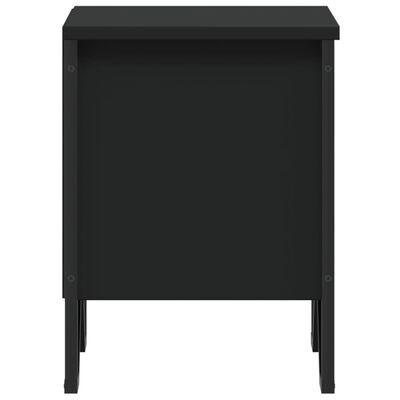 vidaXL Table de chevet Noir 40 x 30 x 40 cm Aggloméré