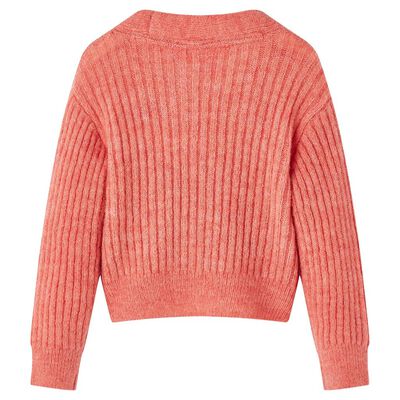 Cardigan tricoté pour enfants rose moyen 140