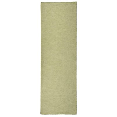 vidaXL Tapis à tissage plat d'extérieur 80x250 cm Vert