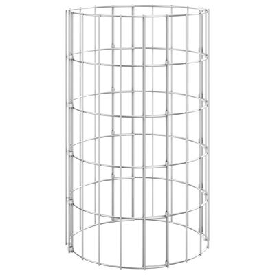 vidaXL Poteau à gabion circulaire Acier galvanisé Ø30x50 cm