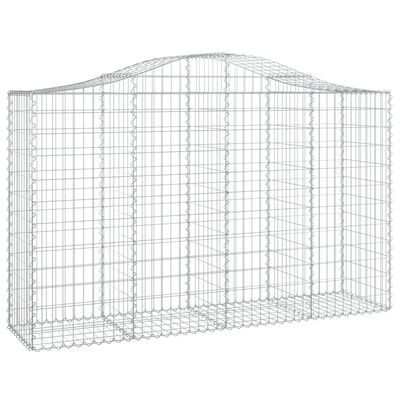 vidaXL Paniers à gabions arqués 25 pcs 200x50x120/140 cm Fer galvanisé