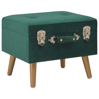 vidaXL Tabourets de rangement 3 pcs Vert Velours