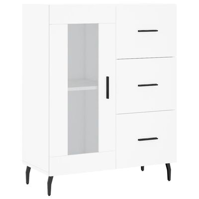 vidaXL Buffet haut Blanc 69,5x34x180 cm Bois d'ingénierie