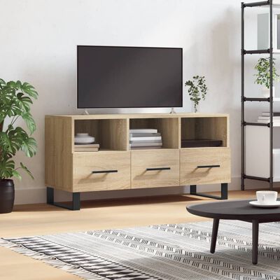 vidaXL Meuble TV chêne sonoma 102x36x50 cm bois d'ingénierie