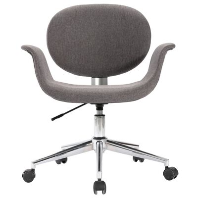 vidaXL Chaise pivotante à manger Gris Tissu