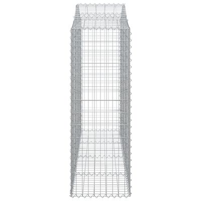 vidaXL Paniers à gabions arqués 14 pcs 200x50x140/160 cm Fer galvanisé