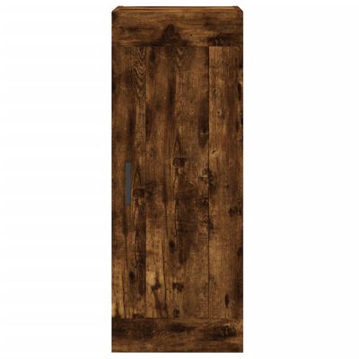 vidaXL Armoire murale chêne fumé 34,5x34x90 cm bois d'ingénierie