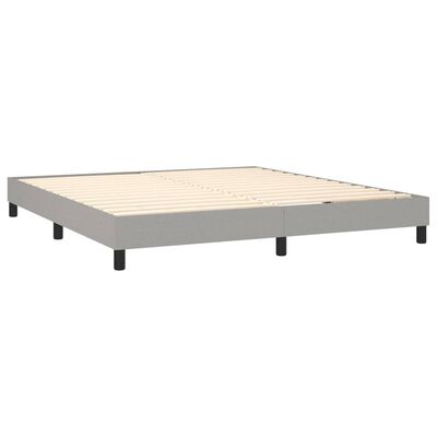 vidaXL Sommier à lattes de lit avec matelas Gris clair 160x200cm Tissu