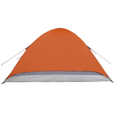 vidaXL Tente de camping à dôme 2 personnes gris et orange imperméable