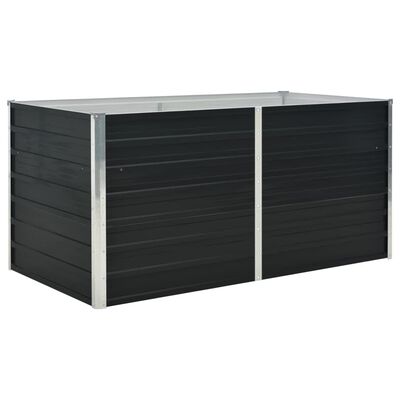 vidaXL Jardinière surélevée Anthracite 160x80x77 cm Acier galvanisé