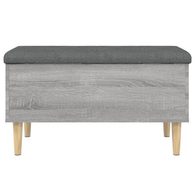 vidaXL Banc de rangement sonoma gris 82x42x46 cm bois d'ingénierie