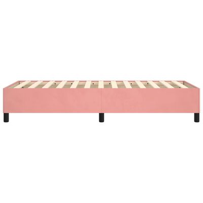 vidaXL Cadre de lit Rose 100x200 cm Velours