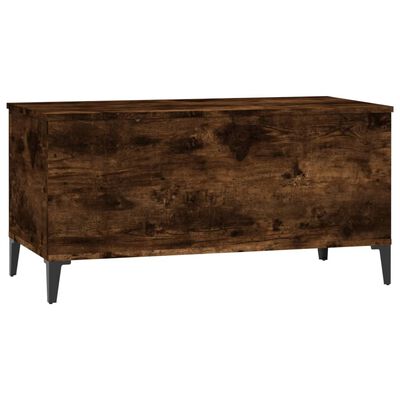 vidaXL Table basse Chêne fumé 90x44,5x45 cm Bois d'ingénierie