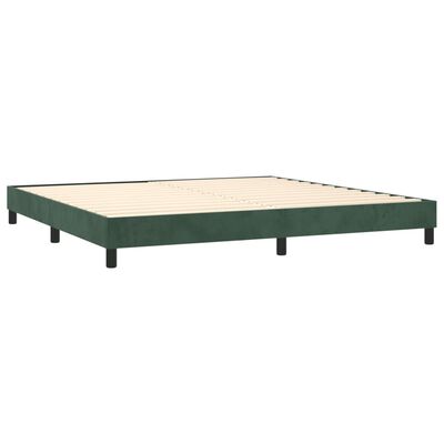 vidaXL Sommier à lattes de lit avec matelas LED Vert foncé 200x200 cm