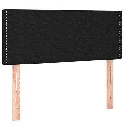 vidaXL Sommier à lattes de lit avec matelas Noir 120x200 cm Tissu