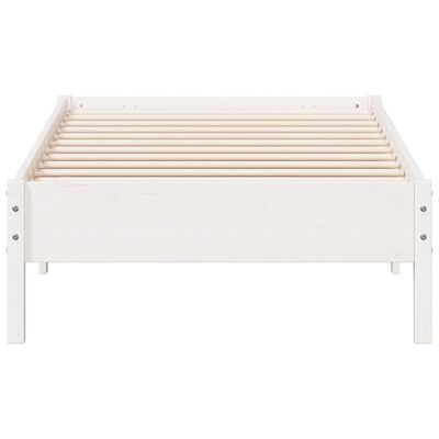 vidaXL Cadre de lit sans matelas blanc 90x200 cm bois de pin massif