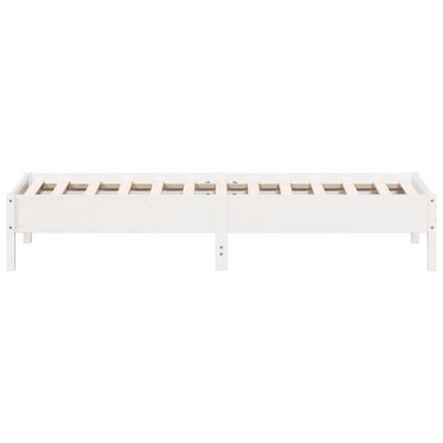 vidaXL Cadre de lit sans matelas blanc 90x200 cm bois de pin massif