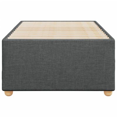 vidaXL Cadre de lit sans matelas gris foncé 90x190 cm tissu