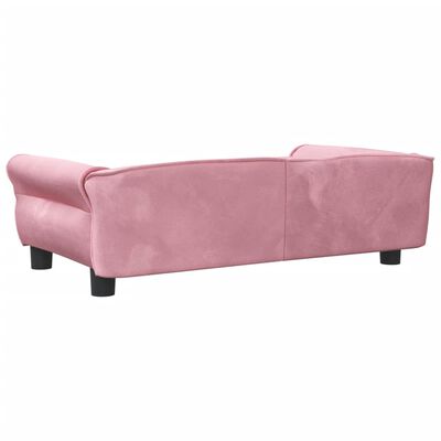 vidaXL Lit pour chien rose 95x55x30 cm velours