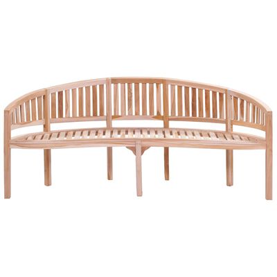 vidaXL Banc de jardin en forme de banane 200 cm bois de teck solide