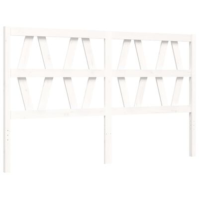 vidaXL Cadre de lit sans matelas blanc bois de pin massif