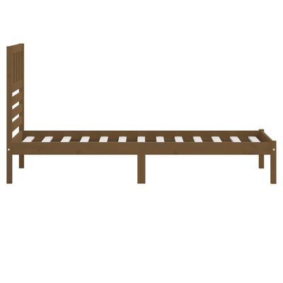 vidaXL Cadre de lit Marron miel Bois de pin massif 100x200 cm