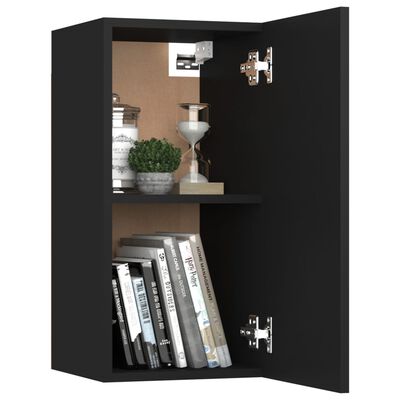 vidaXL Ensemble de meubles TV 8 pcs Noir Bois d'ingénierie