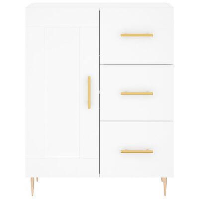 vidaXL Buffet haut Blanc 69,5x34x180 cm Bois d'ingénierie