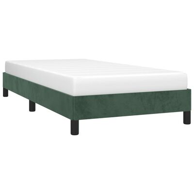 vidaXL Cadre de lit sans matelas vert foncé 90x190 cm velours