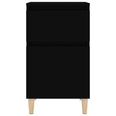 vidaXL Table de chevet noir 40x35x70 cm