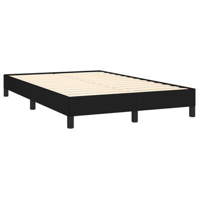 vidaXL Sommier à lattes de lit avec matelas noir 120x190 cm tissu