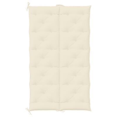 vidaXL Coussin de banc de jardin blanc crème tissu oxford