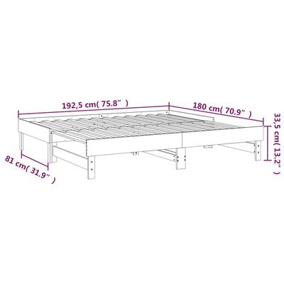 vidaXL Lit coulissant Marron miel 2x(90x190) cm Bois de pin massif