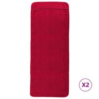 vidaXL Serviettes de plage 2 pcs bordeaux 60x135 cm tissu 400 GSM