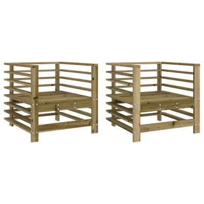 vidaXL Chaises de jardin lot de 2 bois de pin imprégné