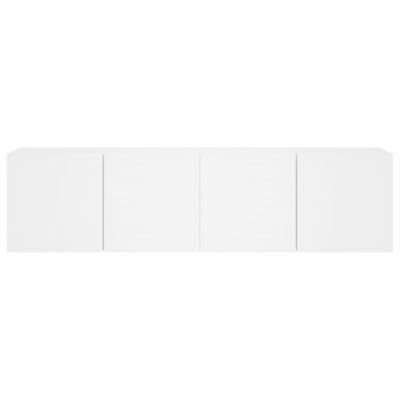 vidaXL Meubles TV muraux 2 pcs blanc 80x30x41 cm