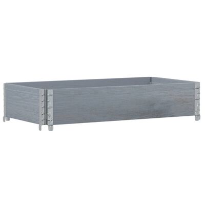 vidaXL Jardinière gris 100x50 cm bois massif de pin