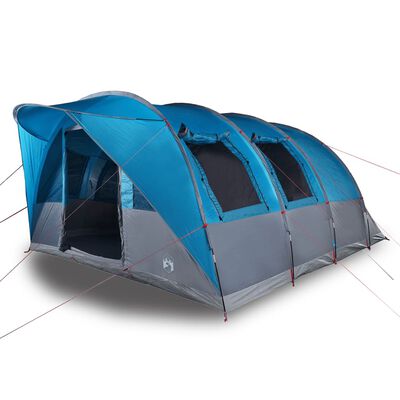 vidaXL Tente de camping tunnel 5 personnes bleu imperméable