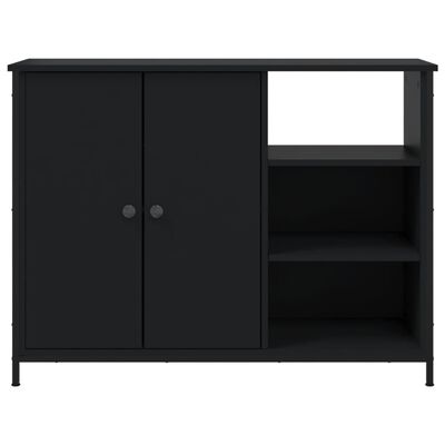 vidaXL Buffet noir 100x33x75 cm bois d'ingénierie