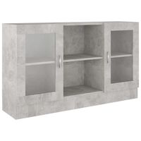 vidaXL Armoire à vitrine Gris béton 120x30,5x70 cm Bois d’ingénierie