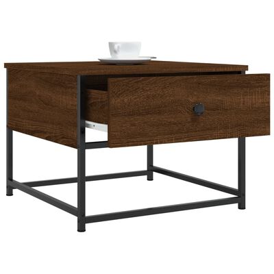 vidaXL Table basse chêne marron 51x51x40 cm bois d'ingénierie