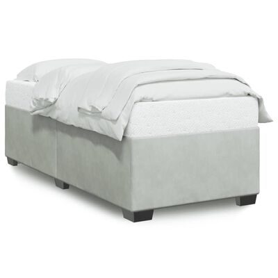 vidaXL Cadre de lit sans matelas gris clair 80x200 cm velours