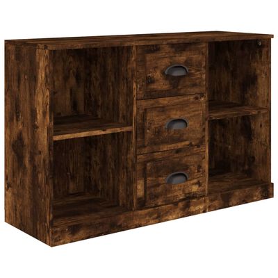 vidaXL Buffet chêne fumé 104,5x35,5x67,5 cm bois d'ingénierie