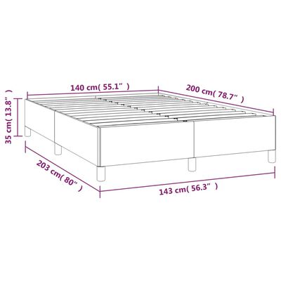 vidaXL Cadre de lit sans matelas rose 140x200 cm velours